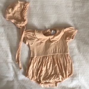Kate quinn Peter Pan collar bubble onesie with hat
